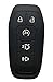 Rpkey Silicone Keyless Entry Remote Control Key Fob Cover Case protector For 5 Button 2015 2016 Ford Mustang Lincoln MKZ MKC MKX M3N-A2C31243300 EJ7T-15K601-AF 164-R7991