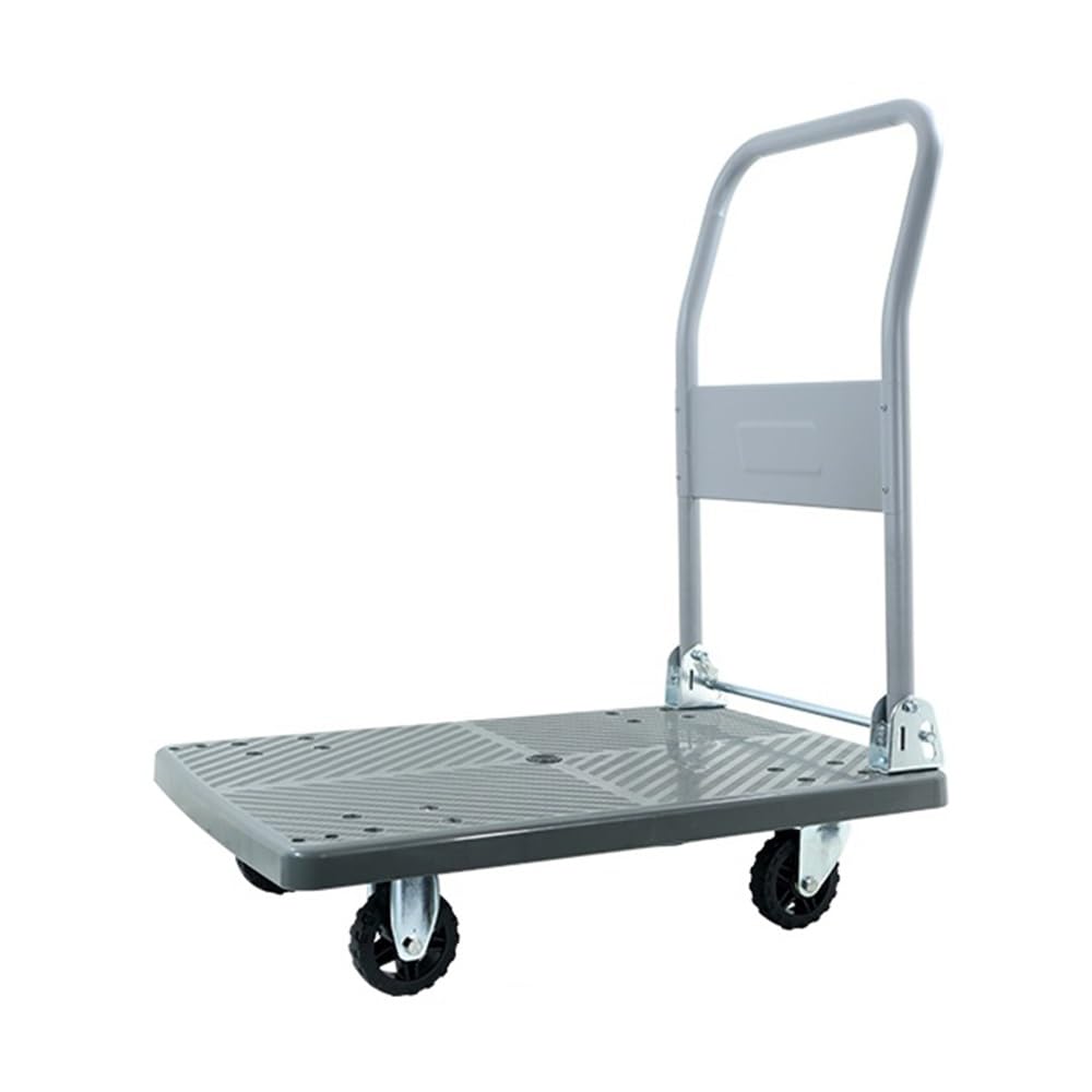 wheelbarrow Flatbed Truck Transporter Tool Trolley Pull Push-pull Folding Trailer Utility Dolly(Gris,Small)