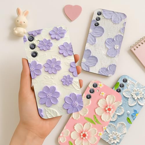 Image of COLORflow Back Cover Compatible with Samsung Galaxy A34 5G | Whisper of Petals Customized Back Cover Compatible with Samsung Galaxy A34 5G