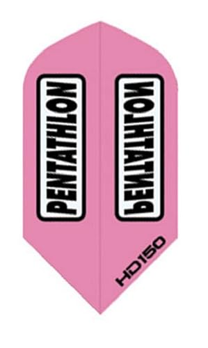 US Darts 3 Sets (9 Flights) Pentathlon HD150 Pink Slim Dart Flights - 150 Micron - Super Tough