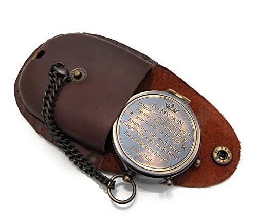 Brújula de latón portátil Nautical-Mart miniatura 1