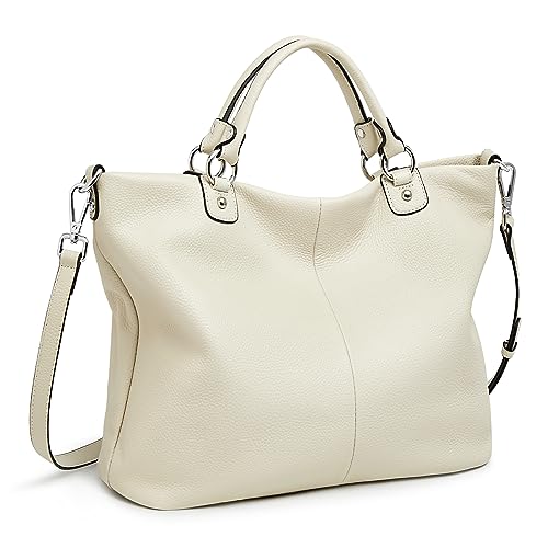 Image of Kattee Women's Soft Genuine Leather Tote Bag, Top Satchel Purses and Handbags