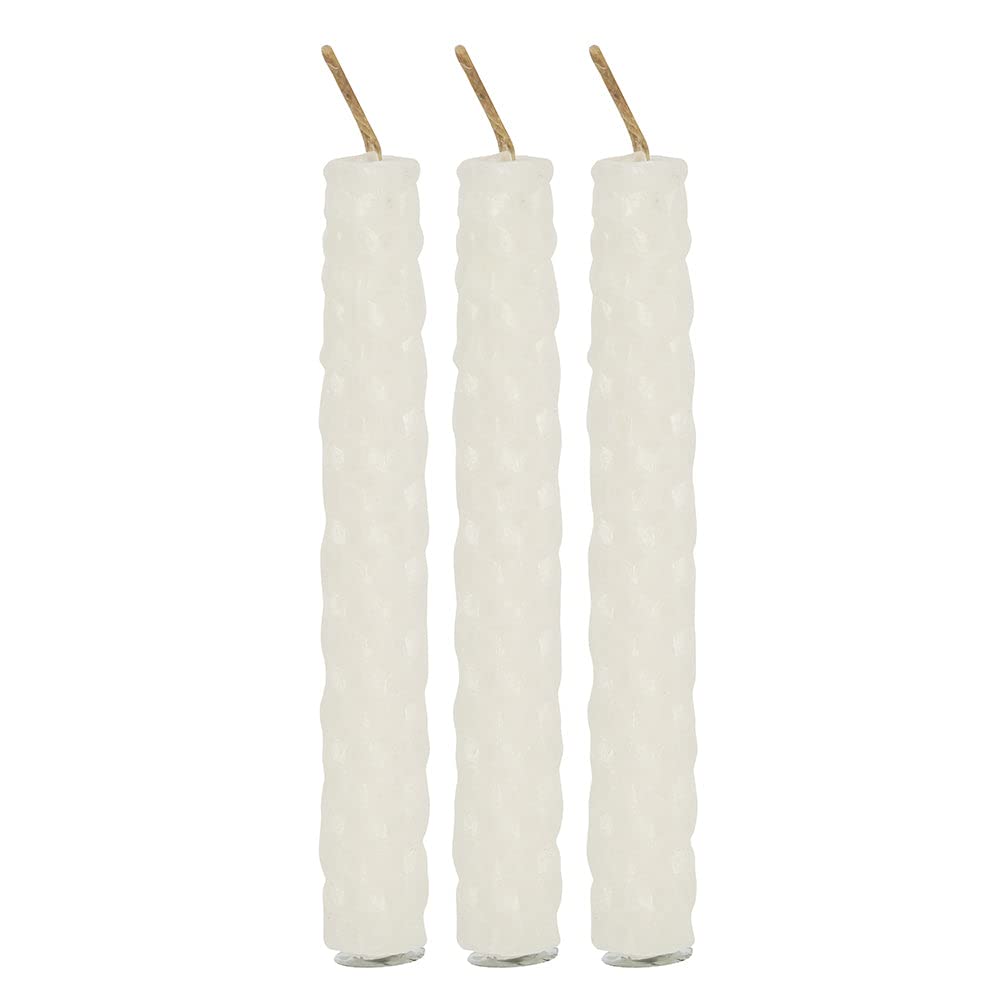 Majestic Cream Beeswax Spell Candles, 11cm x 5.5cm (Pack of 6), Long-lasting & Vibrant Decor, Magical Ambience - Image 2