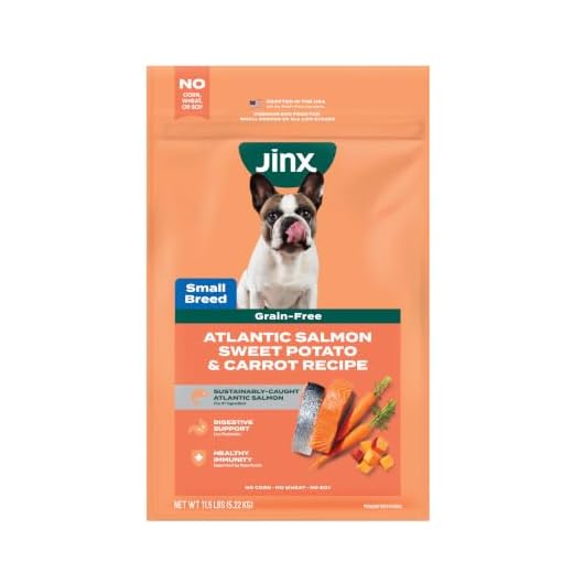 Jinx Premium Small Breed Dog Food Dry - Real Salmon & Sweet Potato Kibble with Superfoods for Immune Support & Probiotics for Digestive Support - No Fillers – 11.5lb