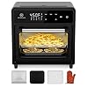 Air fryer toaster oven combo 126 qt stainless steel airfryer 10 in 1 convection oven countertop 450f non toxic for bake roast reheat broiler dehydrate with digital touch screen  urban country home decor