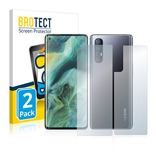 BROTECT 2X Entspiegelungs-Schutzfolie kompatibel mit Oppo Find X2 Neo (Vorder + Rückseite) Displayschutz-Folie Matt, Anti-Reflex, Anti-Fingerprint