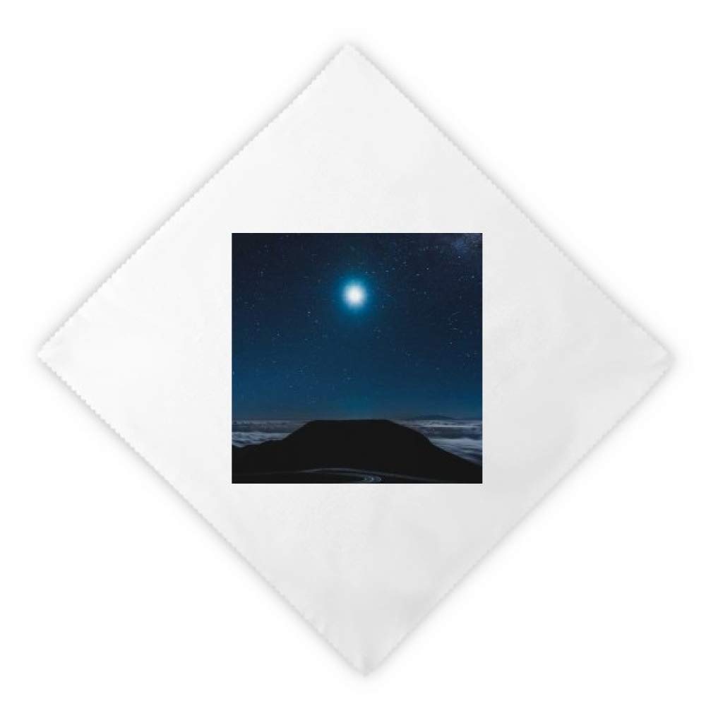 Serviettes en tissu lune nuit ciel réutilisables multicolores de 18.5 pouces pour décoration