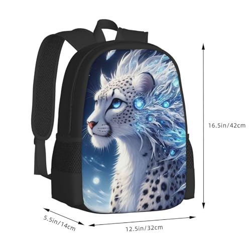 Funny Cheetah Backpack with One Compartment 17 Inch Casual Daypack Travel Bookbag2