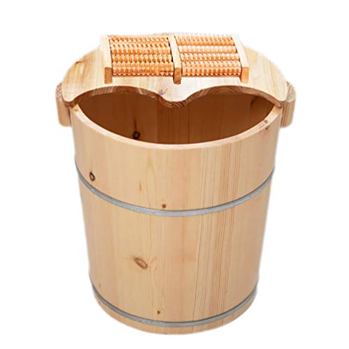 Seau en bois pour pédicure artisanale et soin des pieds
