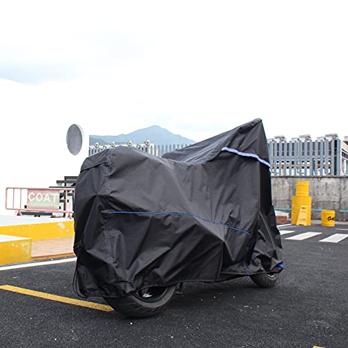 FENRIR 420D Oxford Cloth 88.6" 225CM Motorcycle Cover Exhaust Pipe Anti-Scalding Waterproof Outdoor Outside Storage for Naked Sprot Supermoto Motocross Cruise Street Bike Supersport Scooter Dirt Bike by FENRIR - Used condition - Image 9