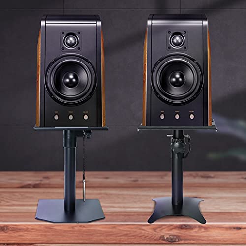 Feet Desktop Surround Sound Bracket, Bookshelf Box Desktop Speaker Stand, Monitor Surround Shelf Lift Tripod (Color : Black, Size : 232325-35Cm(B)) #TOP4