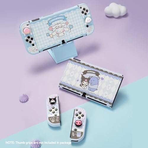Image of Kuitmor Protective Shell for Switch OLED,Slim Cute Pattern Dockable Cover Case Compatible with Switch OLED,Anti-Scratch and Shock-Absorption Design Cover Skins for Joystick(Kuromi)