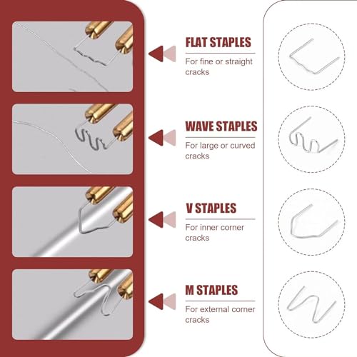 image for DLronwey Plastic Welding Staples 3000 pcs,6 Types Hot Staples for Deco