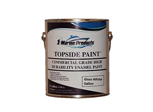 Topside Paint Gloss White Gallon Commercial Grade Enamel by US Marine Products LLC