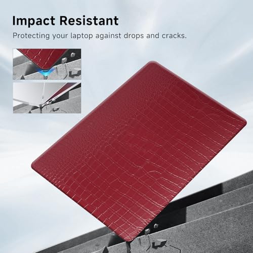 Coque MacBook Neo 13 version 2026 modèle A3404 rouge alligator