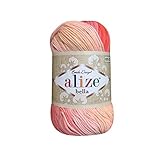 5 skn (5 Balls) Alize Bella Batik Yarn, 100% Cotton Yarn, 50 Grams, 180 Meters, Yarn Baby Shoes,...