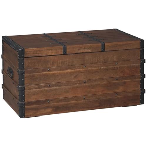 BOWERY HILL Storage Trunk Coffee Table in Brown