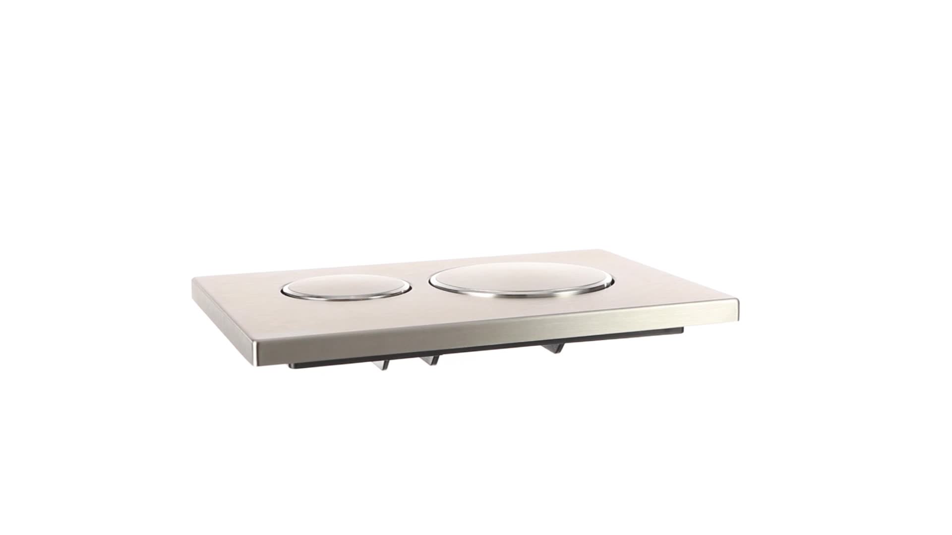 Placa De Accionamiento Geberit Sigma20 Para Sistema De Doble Descarga - Color Acero Inoxidable Cepillado - Compatible Con Cisternas UP320 Y UP300