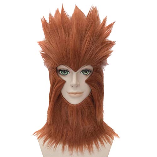 Honghu Journey to the West Sun Wukong Short Warped Wigs Cosplay Anime