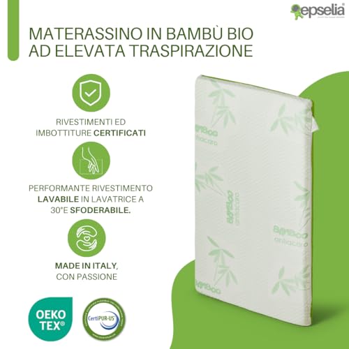 EPSELIA Materasso Culla Next To Me BAMBU BIO