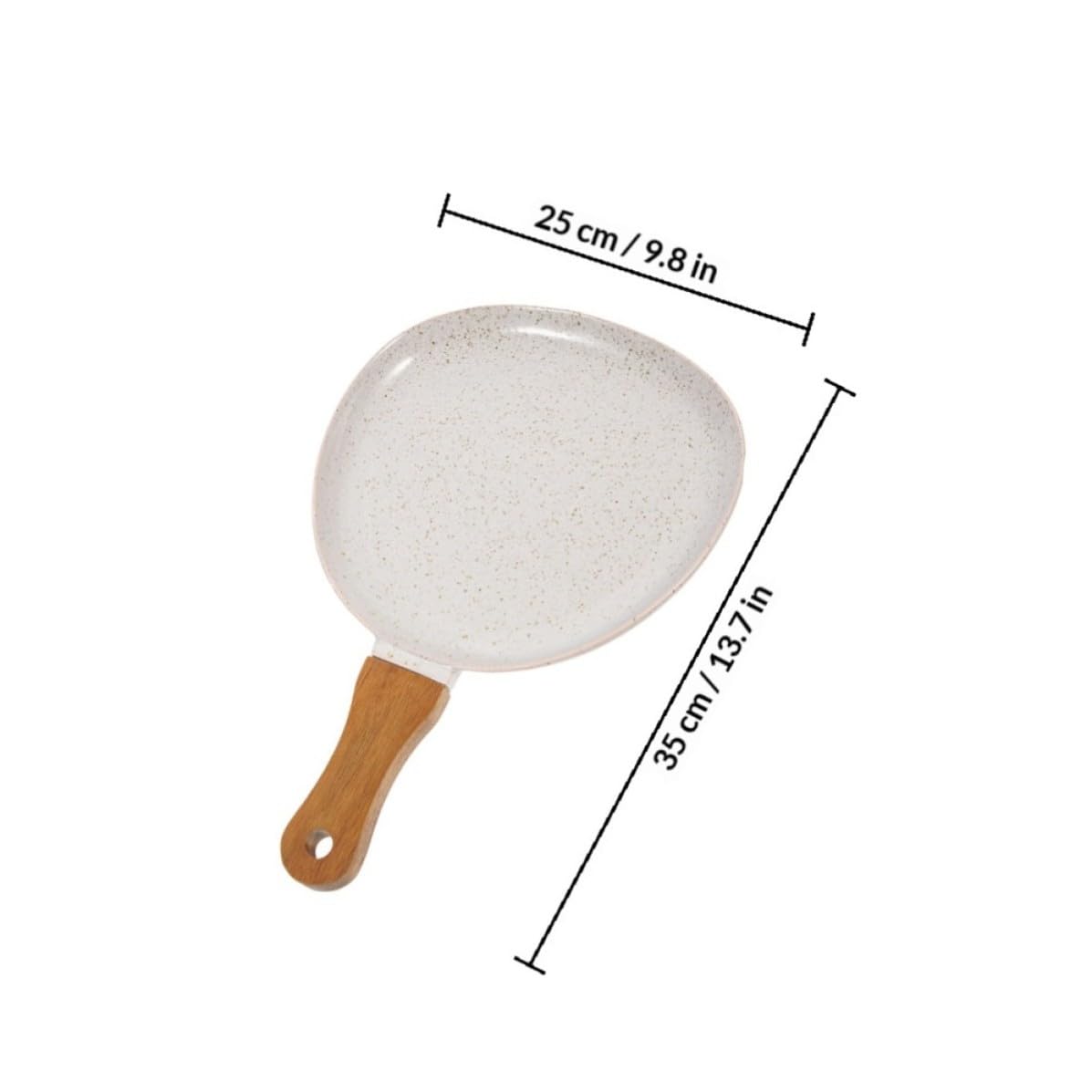 ULTECHNOVO Keramikteller mit Holzgriff, Dekorativer Crêpe Teller für Feiern | Ofenfest und Mikrowellengeeignet, Anti Scalding Griff, Ergonomische Form, für Persönliche Partys und Feiermomente