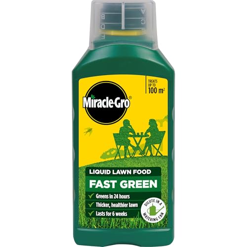 Miracle-Gro Fast Green Lawn Food Concentrated Liquid, 1 litre concentrate, 100 m² coverage
