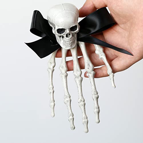 4Pcs Halloween Skeleton Hand Hair Clips Fake Human Hand For Bone Zombie Party Terror Scary Props Halloween Decorations #TOP3