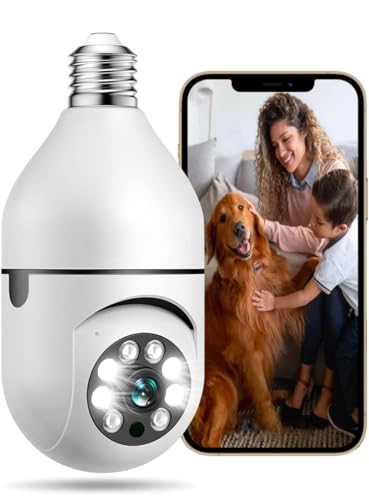 Fire turtle Smart Home Security Bulb Shape 360° Camera 1080p Wire...