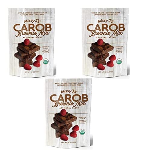 Missy J's Organic Carob Brownie Mix 12 Oz 3 Pack