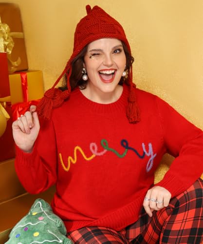 Image of TIYOMI Plus Size Sweaters for Women Oversized Pullover Crewneck Sweater Knit Side Split Casual Sweaters Fall Winter XL-5XL