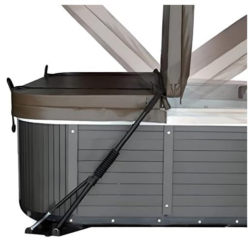 ZOMOFEW Spa Cover Lifts - Hydraulic Hot Tub Cover Lift, Cabinet Free Universal Assist Hot Tub Cover Lift Easy Hydraulic Aluminum Metal Swim Spa Cover Lifter