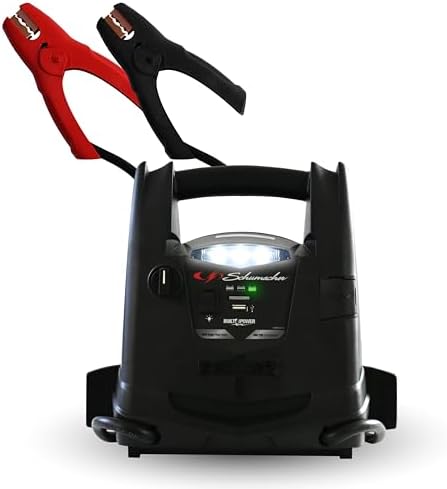 Schumacher SJ1330 1000 Peak Amp Jump Starter and Air Compressor with 12V USB Portable Power Ports