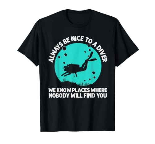 Cool Scuba Diving for Men Women Scuba Diver Underwater Lover T-Shirt, Men, Black, Large