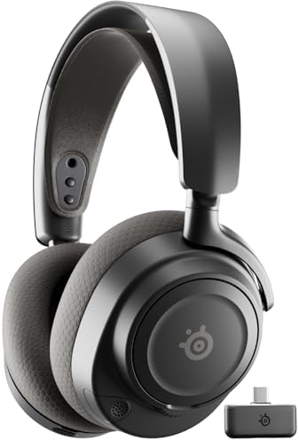 SteelSeries Arctis Nova 7P Wireless Gen 2 Gaming Headset - Real-Time App Control, 50+ HR Play, Neodymium Magnetic Drivers, Mix 2.4GHz/Bluetooth, PS5, PS4, PC, Switch 1/2, Mobile - Black
