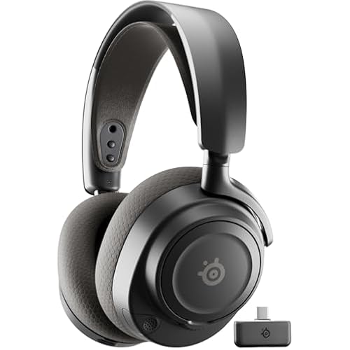 SteelSeries Arctis Nova 7P Wireless Gen 2 Gaming Headset - Real-Time App Control, 50+ HR Play, Neodymium Magnetic Drivers, Mix 2.4GHz/Bluetooth, PS5, PS4, PC, Switch 1/2, Mobile - Black