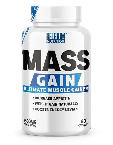 Bulk Gain Mass & Weight Gainer Capsule for Fast Weight & Muscle Gain, Muscle Building Weight Lifters Supplement Muscle Growth, Stamina & Strength - Men & Women, 60 Cap. | Free Gallon