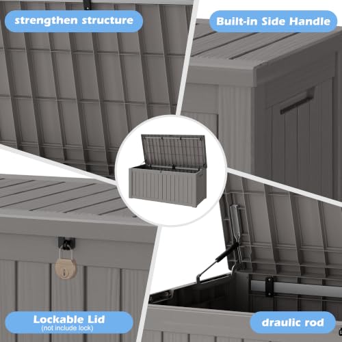 Image of Outdoor Storage Box Waterproof, 160 Gallon Deck Box For Patio Storage