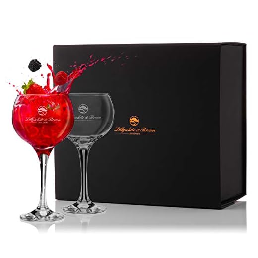 Copas de Ginebra Premium de Lillywhite & Brown – Copas de Balón Grandes de Cóctel, Vino o G&T – Juego de 2 – (680ml)