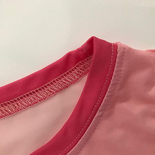 Crop Top Women Girl's Pink Crew Neck Sexy Short Sleeve Daddy Tight Midriff-Baring T-Shirt4