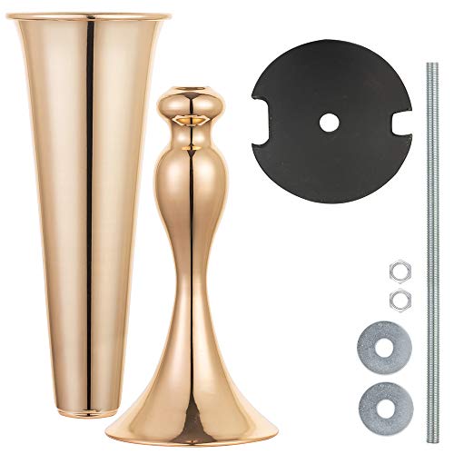 10 Pcs 21.9\" Height Versatile Metal Wedding Centerpieces Vase, Metal Trumpet Vase, Road Lead for Wedding Party Dinner Centerpiece for Anniversary Ceremony Party Birthday Event Decor