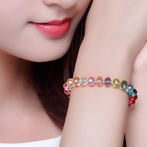 Bingcute 8Mm Wholesale Briolette Crystal Glass Beads For Jewelry Making Faceted #5040 Briollete Rondelle Shape Assorted Colors With Container Box #TOP5