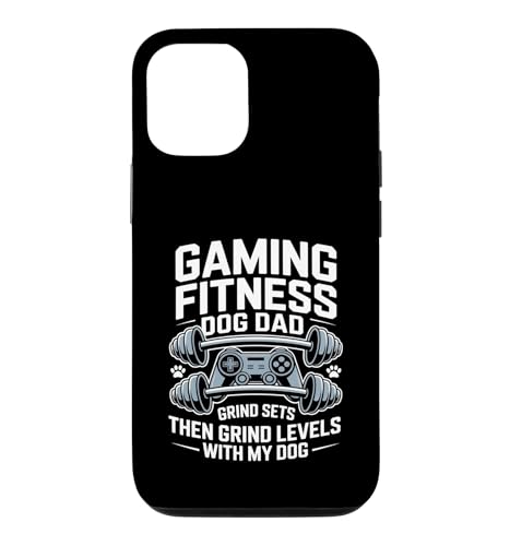 Gaming Fitness Dad Grind Set Then Level With My Dog �X�}�z�P�[�X iPhone 12/12 Pro �p