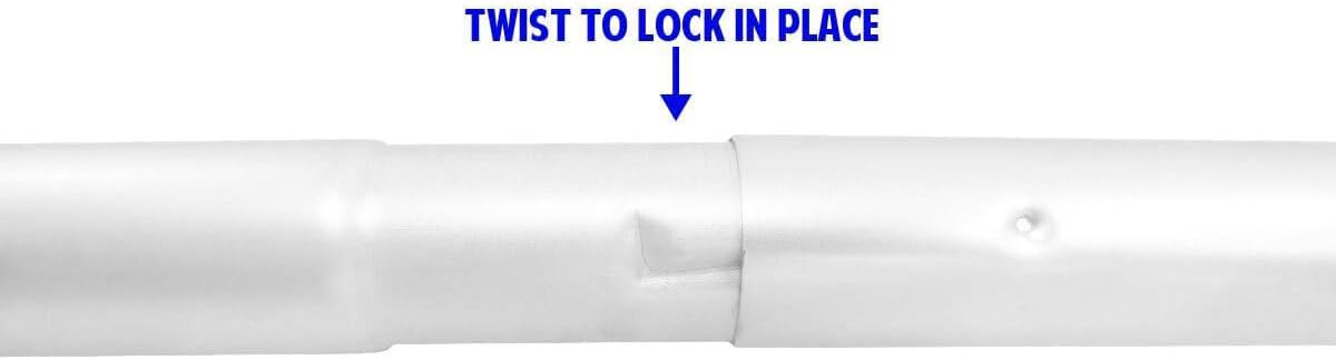13ft Aluminum (White) Outdoor Pole With Ground Spike