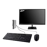 PC HP ProDesk 600 G3 Mini - Intel Core I3-6100T 3.2 Ghz (3 Mo) - 8 Go DDR4 - SSD 240 Go - Sans lecteur optique - Cle USB Wifi - Windows 11 - Pack Clavier + Souris + Ecran 27