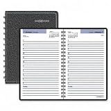 DayMinder SK4400 Daily Appointment Book, 4 7/8 x 8, Black, 2016