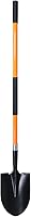 VNIMTI Heavy Duty Gardening Shovel - 56 Inch Round Point Blade, Fiberglass Handle, Orange - Durable Digging Tool