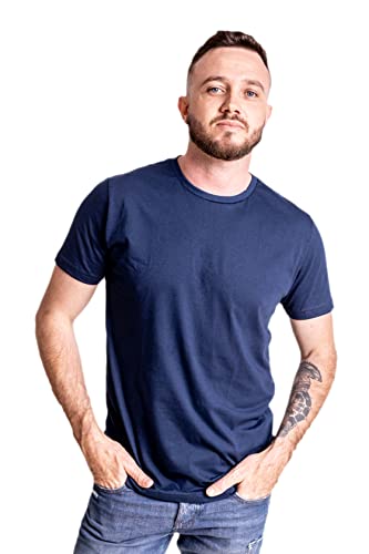 Kit 5 Camisetas Masculinas Slim Fit Básicas Algodão Premium (Bordo, Preta, Cinza, Branca, Marinho, G