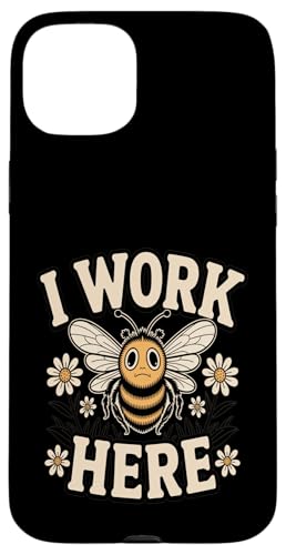 I Work Here Bee Workplace ���[���A ���p �X�}�z�P�[�X iPhone 15 Plus �p