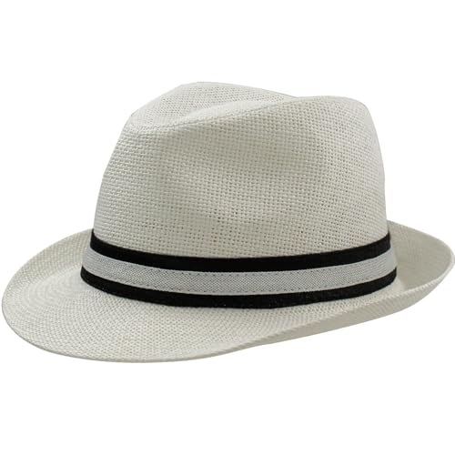 Cappello di paglia unisex Fedora Borsalino Trilby Panama, taglia 57