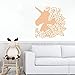 Produktbild Wandaufkleber Weihnachtswandaufkleber Abstrakte Blume abnehmbare Wandaufkleber Vinyl Aufkleber Wohnzimmer Wandkunst Dekoration-H604 gelb_57x60cm